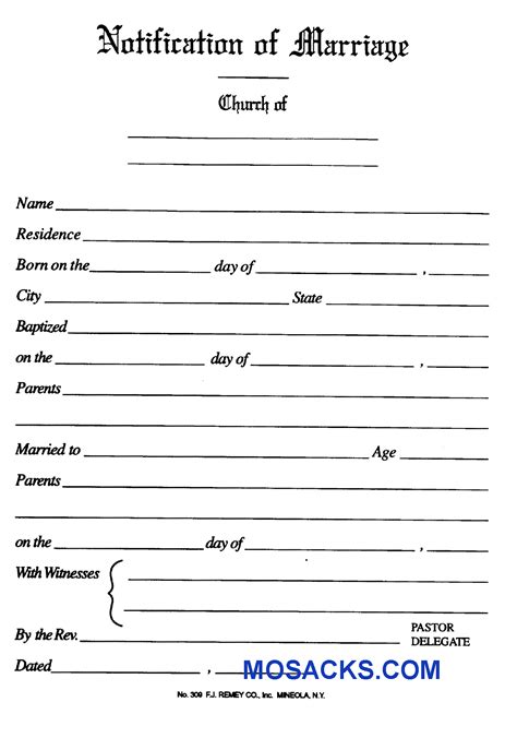 hse notification of marriage.